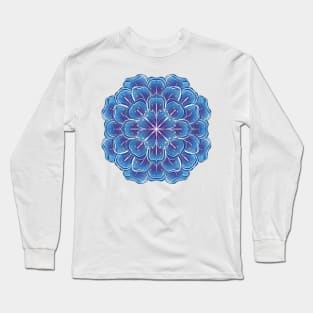 Blue Galaxy Flower Long Sleeve T-Shirt